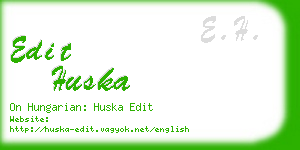 edit huska business card